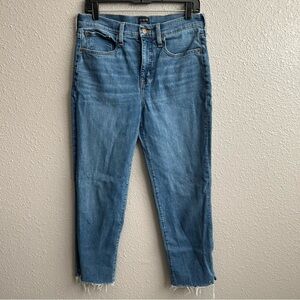 J. Crew Relaxed Boyfriend high rise raw hem jeans‎